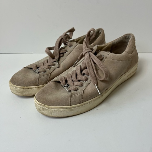 Michael Kors Leather Lace Up Sneakers 8.5 - Picture 1 of 12